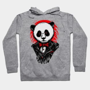 Smart Panda Suit Black Red Hoodie